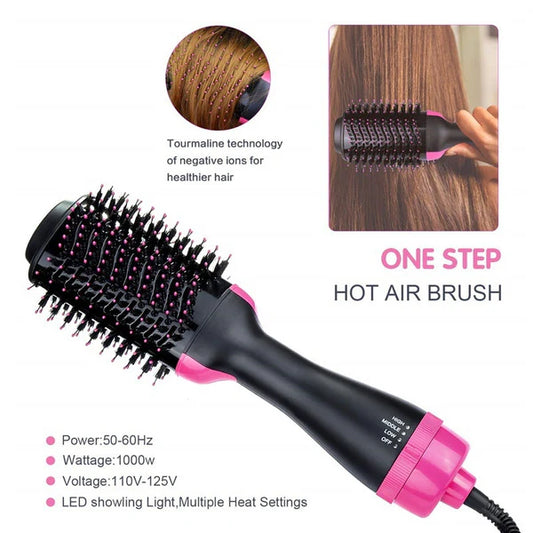 3-in-1 One Step Hot Air Brush – Hair Dryer, Straightener & Volumizer